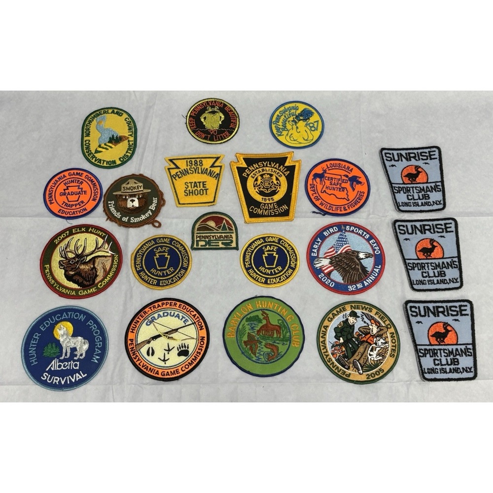 Patch Lot Pennsylvania Game Commission Elk Hunting Sportsman Shooting Vintage